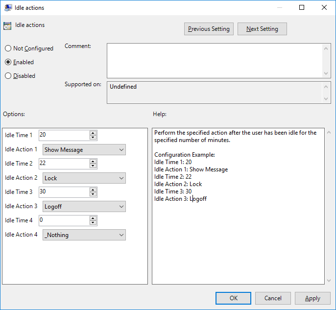 Editing AutoLogoff Group Policies